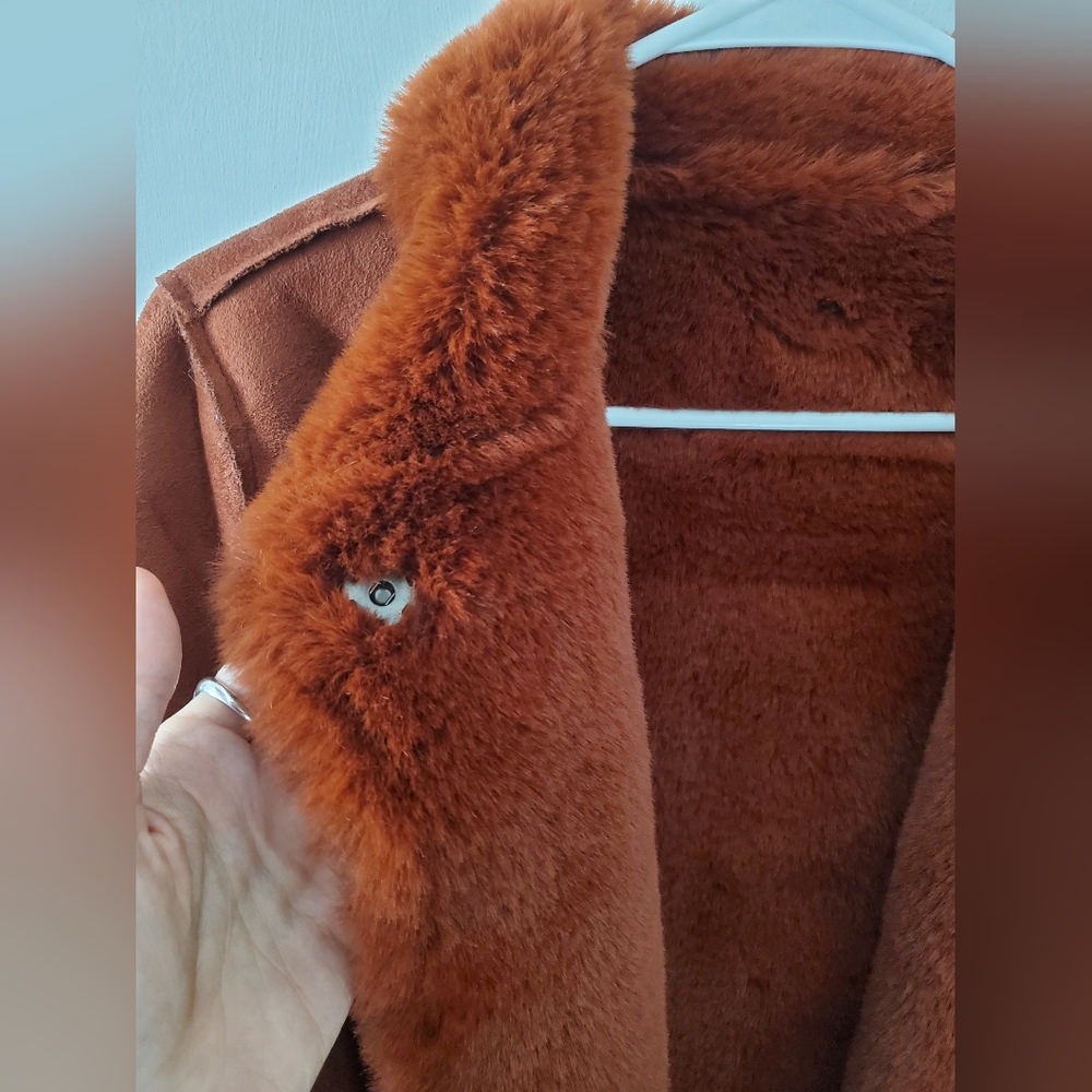 Velvet Mina Lux Faux Fur Reversible Coat - Picture 5 of 9